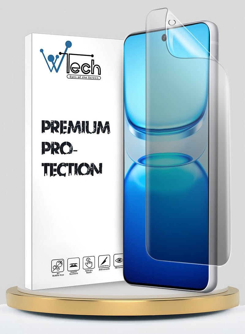 دبليو تيك واقي شاشة رقيق ومرن من الهيدروجيل المميز لهواتف vivo iQOO Z10 / vivo iQOO Neo 10 5G 2025 (MSHFMN) - شفاف - Image 1